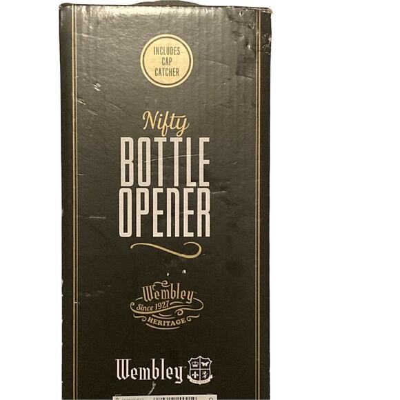 Wembly Nifty Bottle Opener Wall Mount with Cap Catcher - Bar Man Cave Accessory - Picture 4 of 4